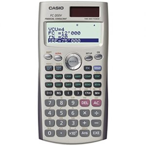 Casio FC-200V Financial Calculator with 4-Line Display