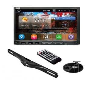 Premium 7In Double-DIN Android Car Stereo Receiver With Bluetooth and GPS Navigation