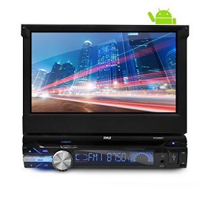 Premium 7In Single-DIN Android Car Stereo Receiver With Bluetooth and GPS Navigation