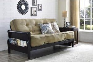 Better Homes and Gardens Wood Arm Futon with Coil Mattress