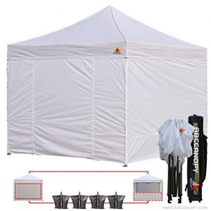 AbcCanopy White 10 X 10 EZ Pop up Canopy Tent