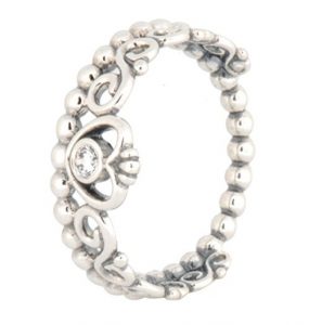 Pandora 925 Sterling Silver My Prince Ring with Cubic Zirconia