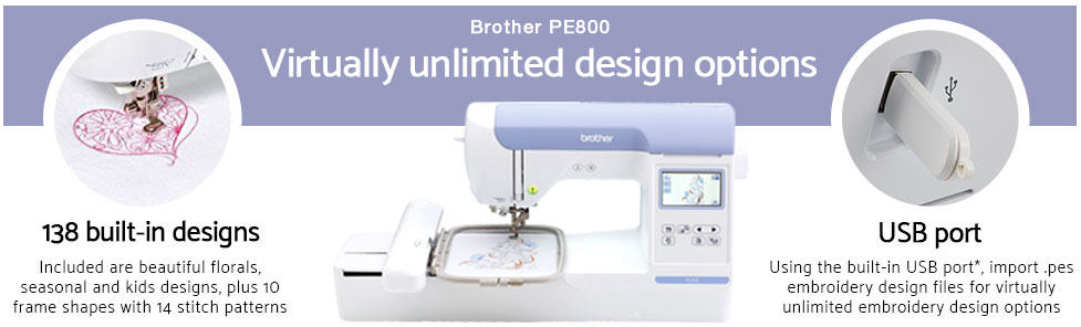 brother pe800 built-in designs